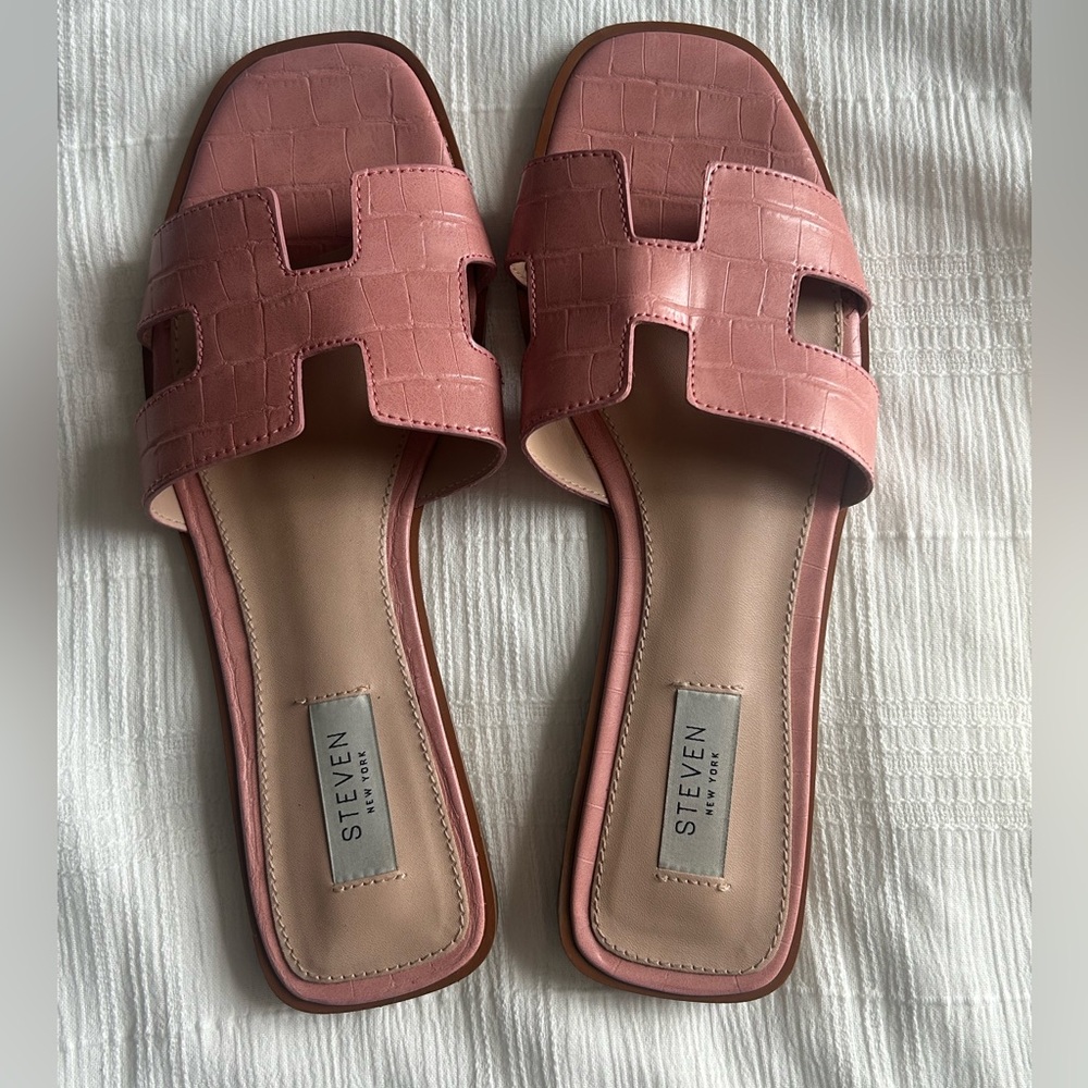 Steven New York Women's Pink Slide Sandals - Picture 3 of 7
